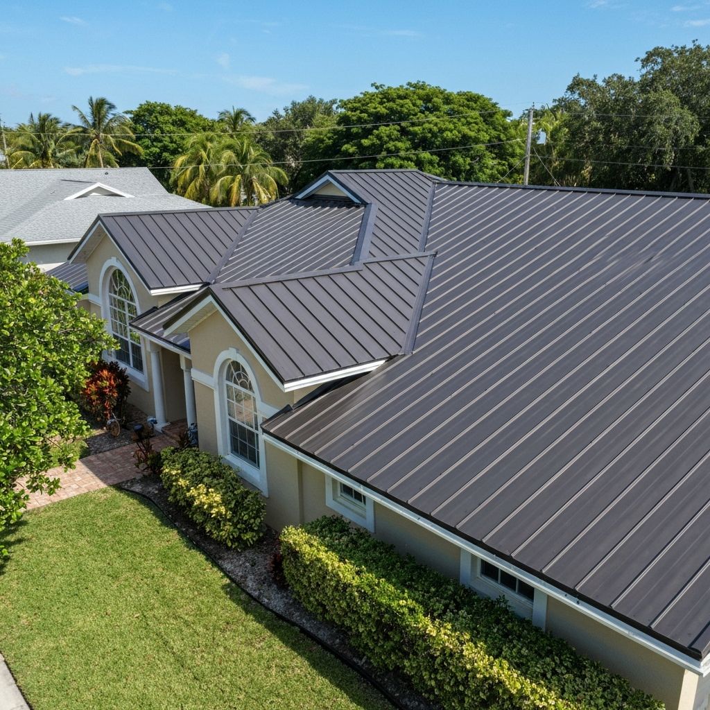 After: Hurricane-Damaged to Metal Roof